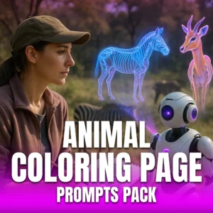 500 Animal Coloring Page Prompts copy