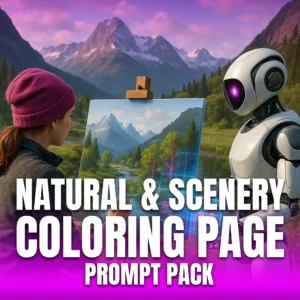 500 Natural and Scenery Coloring Page Prompts copy